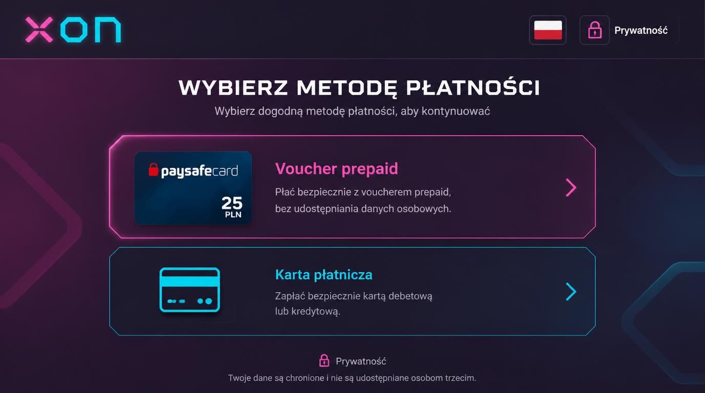 Ikona voucherów prepaid i kłódki reprezentująca prywatność przy wpłatach