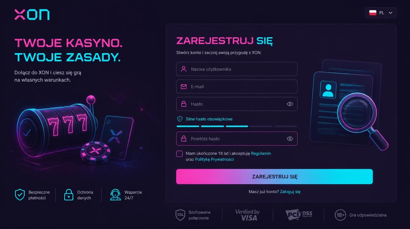 formularz rejestracji z elementami bezpieczeństwa, przejrzysty i kolorowy